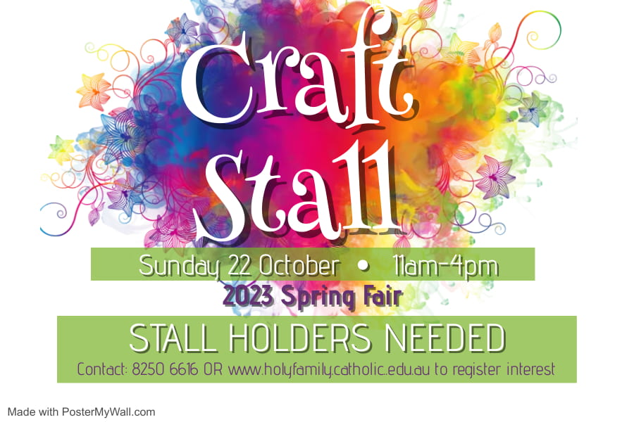 Vendors wanted – Craft Stall